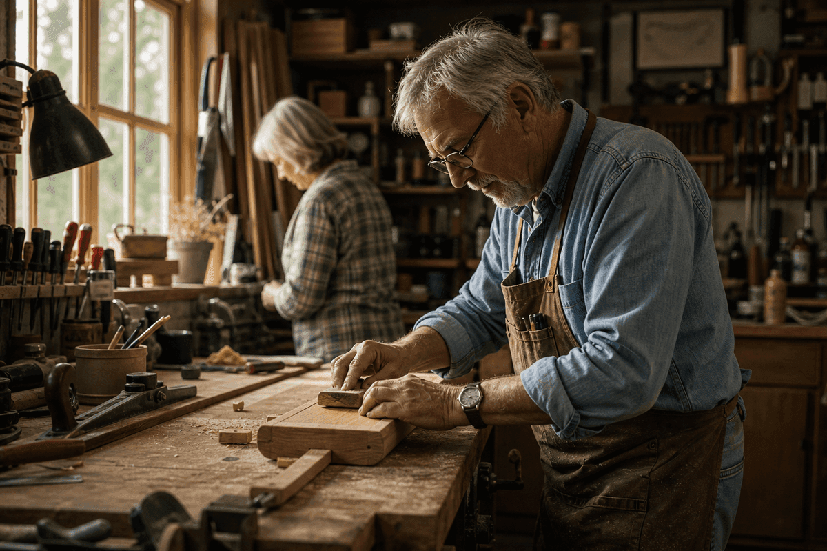 Retirement hobby planning illustration
