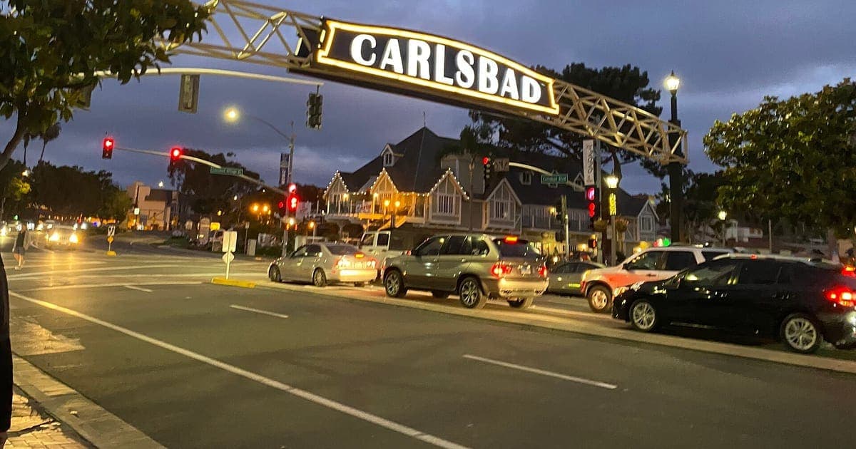 Downtown Carlsbad, California sign