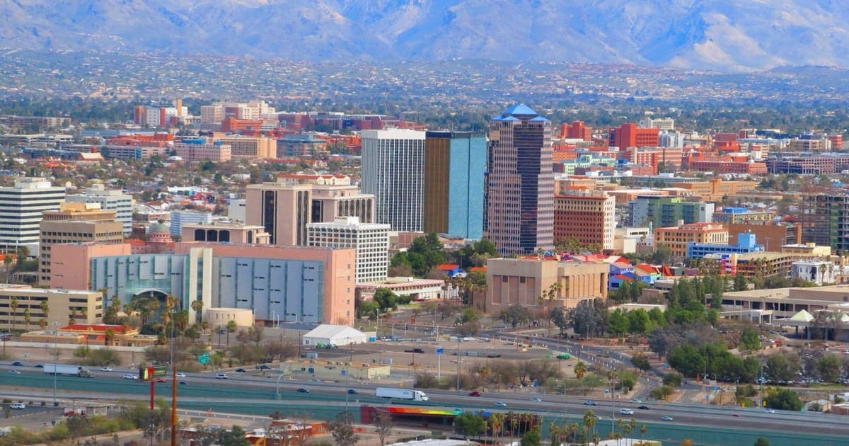 View of Tucson, Arizona from Sentinel Peak