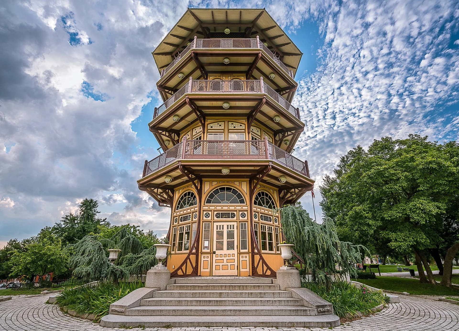 Patterson Park and its pagoda in Baltimore, MD