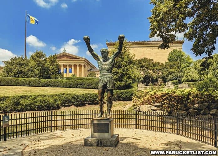 Liberty Bell and the Rocky Steps in Philadelphia, PA