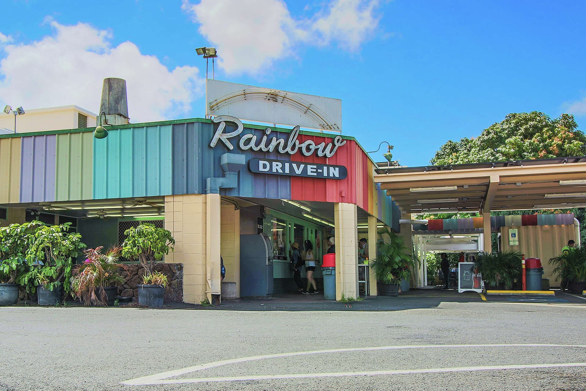 Rainbow Drive-In for a plate lunch in Honolulu, HI